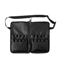 Multi-Function Portable PU Cosmetic Bag Large Capacity Makeup Brush With Zipper Belt For Professional Artist Bags & Cases