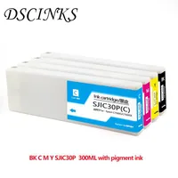 BK C M Y 100% kompatible Tintenkassette mit 300ml Pigment für C7500G C7500GE-Drucker Chip1-Kartuschen