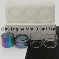 Obs Mini Mini 3,5ml Bolsa de tanque Normal Tubo Clear Reposição Tubo de vidro reto Classic Classic 3pcs/caixa pacote de varejo