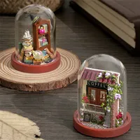 Cultbee Diy House木製人形ハウスミニチュアドールハウス家具キット子供のための玩具が付いているクリスマスギフトミニハウス201217