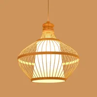 Pendant Lamps Japanese Simple Manual Bamboo Woven Lamp El Chinese Restaurant Light Dining Room Kitchen Bedroom LED Fixtures