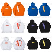 Mens Designer Hoodie Mode män Kvinnor Designer Hoodies Högkvalitativ Blå Orange Lila StreetWear Hooded Sweatshirt för manlig storlek S-XL