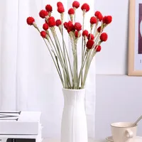 15pcs / lot 딸기 과일 장식 말린 꽃 인공 본딩 비 시뮬레이션 된 꽃 드로잉 룸 홈 가구 장식 꽃 6 89WX T2