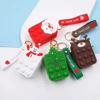 우리는 새로운 압축 해제 손가락 장난감 동전 지갑 만화 가방 키 체인 크리스마스 선물 대각선 가방 배낭 펜던트