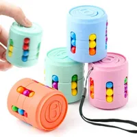 2021減圧玩具コークス缶キューブ指おもちゃ子供の創造的な楽しさマジックビーズ知的回転ゲーム