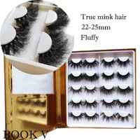 rzęsy luz 10 pary Lash Book True Mink Hair Pestañas Postizas Pelo Naturalne Wispy Criss-Cross Fluffy Grube Makeup Eye Lash
