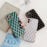 Universal PC TPU Mesh Electroplat Anti Fall Smart Phone Cases Back Cover für Apple iPhone 11 12 13 xr xs 7 8 plus pro max