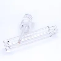 Verpackungsflaschen 5ml Lipgloss Runde transparente Röhrchen mit Zauberstab leerer Lipgloss klar 100pcs / lot