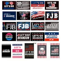 2024 Nuevo Lets Go Brandon Trump Election Flag Flaros presidenciales de doble cara 150x90cm DHL GC1007 al por mayor DHL GC1007