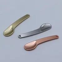 Mini Bottle Cosmetic Spatula Curved Scoop Gold Silver Mask Spoon Eye Cream Stick Face Body Makeup Tools