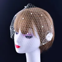 Bridal Veils YouLaPan VA04 Wedding Birdcage Veil With Comb Hair Accessories Women Romantic Flower Jewelry Hats Short Bride Tiara