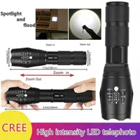 Led strong light flash Cree T6   Q5 L2 flash 18650 battery outdoor camping carrying LED flash 220301