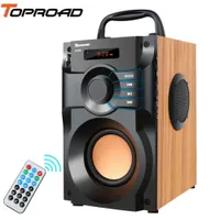 Toproad Portable Bluetooth Speaker Stereo Subwoofer Subwoofer Bass Enceintes Colonne Support FM Radio TF Aux Usb Contrôle à distance en gros
