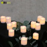 12pcs Flameless LED 촛불 깜박 거리는 빛 램프 장식 전기 배터리 전원 촛불 노란 차 빛 파티 웨딩 캔들 SH190924