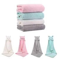Baby Bath Towel Baby Towel Newborn With Hood Cartoon Coral Fleece Infant Towels Blanket Newborn Bathrobe Infant