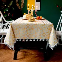 Tavolo stoffa bronzing tovaglia rettangolare in cotone cucina da cucina da pranzo panoramica copertina di copertina dell'attività del giardino decorazione