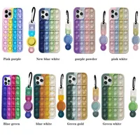 Fidget Toys Silicone Phone Cases Bubble Push Phone Cover for iPhone 13 Pro Max & Airtag a15 a50