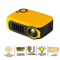 A2000 Mini-Projektor 320x240 Pixel 800 Lumen Portable LED Home Multimedia Video Player Eingebauter Lautsprecher
