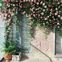 装飾的な花の花輪の人工的なローズの茂みのガーランドヴィンテージ椿のぶら下がっている植物のための結婚式のアーチのドアパーティーの装飾花壁掛け