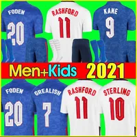 잉글랜드 축구 유니폼 2020 2022 KANE STERLING RASHFORD SANCHO HENDERSON BARKLEY MAGUIRE 20 22 축구 국가 셔츠 남성 + 키즈 키트 세트 유니폼