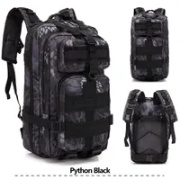 30L grote capaciteit outdoor tactische rugzak pythons grain zwarte schouders tas camping wandelen geweer tas trekking sport reizen
