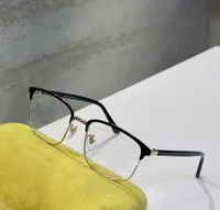 Moda kare gözlük çerçeveleri 0130o optik gözlükler şeffaf lens erkekler göz giymek kutu