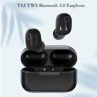 Newest T12 TWS Bluetooth 5.0 Earphone Mini Wireless Sport Headphone In-Ear Earphones Headset Double Wireless Earbuds Cordless With329Z
