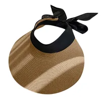 Geniş Ağız Şapkalar 2021 kadın Yaz Visor Cap Vesial Saman Kova Şapka Kadın Yay Moda Balıkçılık Bob Panama Kemik Feminino