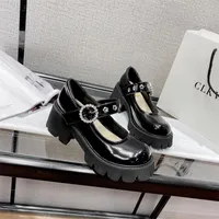 Elbise Ayakkabı Mary Jane Kadın Japon Retro Kalın Alt Elmas Tek Kelime Toka Belgesel Islak Sünger Kek Büyük Küçük
