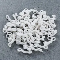 Other Home Decor 50/100Pcs Shape Rod Slides Plastic Curtain Rail Track Gliders Hook For Window Door Shower Curtains Decoration Chambre Femme