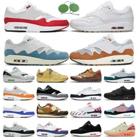 Airmax 1 1s Running Shoes 87 Daisy Pack Men Women 87s Anniversary Blue Royal Patch Parra Black Leopard 87 Noise Aqua Mens Fashion Trainers Sneakers Sports Outdoor