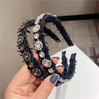 Vintage Stijl Dames Rhinestone Hoofdband Simple Personality Night Club Party Hairband Classic Make Up Hair Band