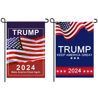 새로운 트럼프 지원 플래그 2024 선거 크리 에이 티브 코트 야드 정원 장식 배너 30 * 45cm 도매