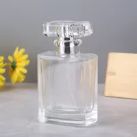 30 ml glas parfym spray flaskor bärbar atomizer tomt påfyllningsbar klart svart rese kosmetisk behållare parfum tomma flaskor 2137 v2