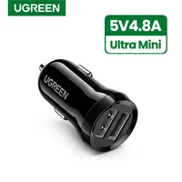 Mini USB Car Charger For Mobile Phone Tablet GPS 4.8A Fast Charger Car-Charger Dual USB Car Phone Charger Adapter in Car