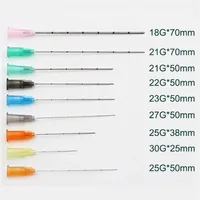 Blunt tip micro cannula injection needle 18G 21G 22G 23G 25G 27G 30G Plain Ends Notched Endo Syringe 220214