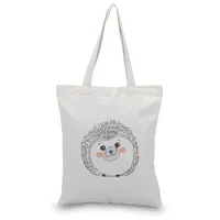 Shoppingkassar Animal Bag Handväska Tyg Tote Daglig användning Skriv ut Anpassad text DIY Satchel Foldbar Eco Reusable Recycle
