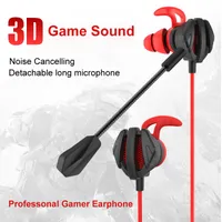 G6 Gaming Headset Écouteur avec écrans micro Annulation de l'oreillettes stéréo pour le téléphone PC PS4 Contrôle de volume cordé