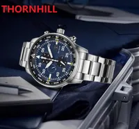 Top Relogio Luxury Quartz Watch Cronómetro 44mm multifuncional Multi Funcional Acero inoxidable Zapphire Day Fecha Montre de Luxe Wristwatches