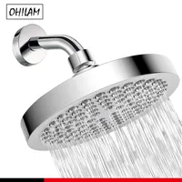 6 "Duş Başlığı Yüksek Basınçlı Yağmur Lüks Modern Chrome Kolay Aracı Ücretsiz Kurulum Yedek Banyo Duş Başlıkları için 210309