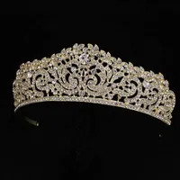 مشابك الشعر barrettes nupcial do casamento da dama de honra flor meninas 18 k banhado a uroo cristal coroa tiara