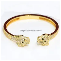 Bracelets bijoux la personnalisation de bijoux la plus haute qualité bracelet de bracelet de marque 18k doré de mode pantheer la série affrontement avec