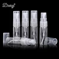 50 st / parti 2ml 5ml 10ml Transparent Glass Mini Spray Perfume Bottle Refillerbar Prov Tomma flaskor Ej giftig dropship