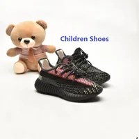 kaws 3m 반사 유아 아이 신발을 실행하는 신발 검은 흰색 정적 신생아 아기 어린이 스니커즈 레이스 최대 큰 소년 어린 소녀 어린이 트레이너 플랫