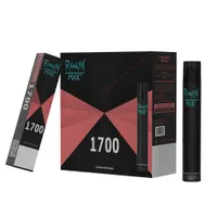 Original E Cigarettes Randm Max + 1700 Pro 일회용 vape 펜 장치 키트 6ml 포드 플러스 XXL vs elux elf bar