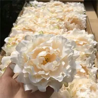 Estoque 50 pcs alta qualidade seda peônia flor cabeça de casamento decoração de festa de seda peony camellia rosa decoração de casamento xu