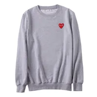 Maglietta di cotone puro della coppia a maniche lunghe Coppia di cotone Casual Ricamo Amore-cuore T-shirt traspirante per uomo Donna 210306