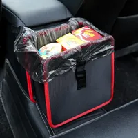 Andra interi￶rstillbeh￶r Portable Car Trash Can Box Hanging WasteBasket Back Seat Storage Bag Waterproof Dustto Stindor Organizer