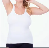 Kvinnors shapers SH-0009 Body Shaper Soft Seamless Slimming Tank avtagbar pad Cami Top Confort Plus Size Women