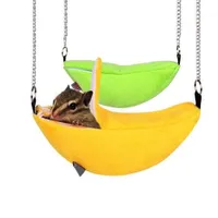 Małe zwierzę ptak łóżko dom chomika bawełna gniazdo kształt bananowy hamak zabawki bunkiery klatka dla cukru szybowca chomika dostaw zwierzę